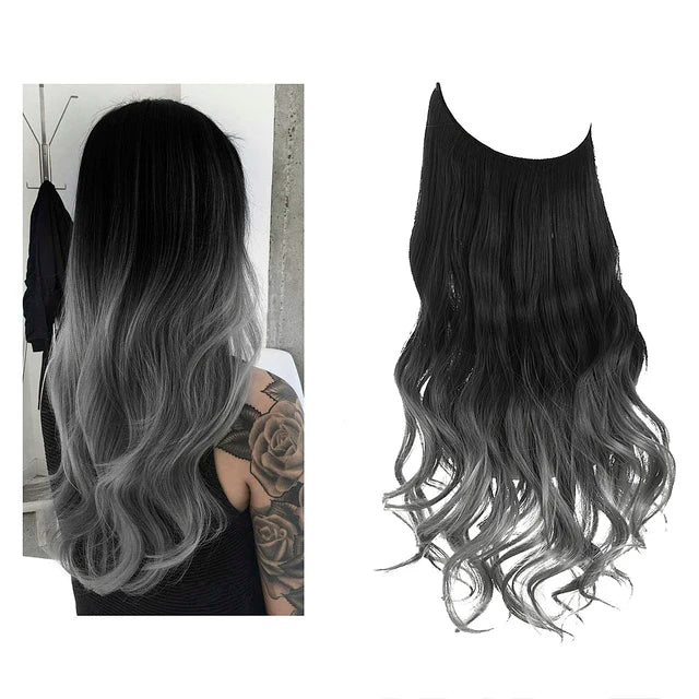 Extensiones Cortina babylight Hilo Invisible 55 cm Largo (150gr) Cabello 100% Similar al Cabello Natural 🥇