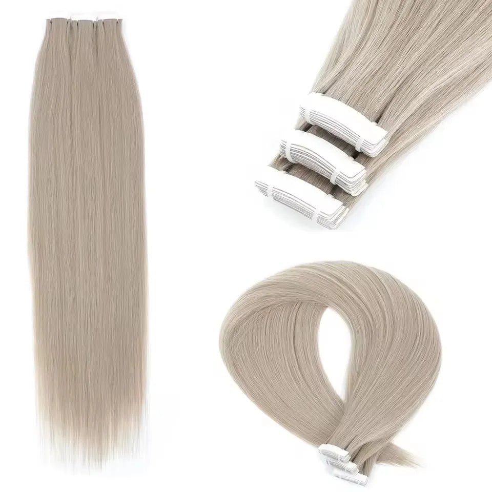 NEW⭐️ PACK 20 PIEZAS EXTENSIONES ADHESIVAS 66 CM CALIDAD PREMIUM🥇  SIMILAR AL NATURAL