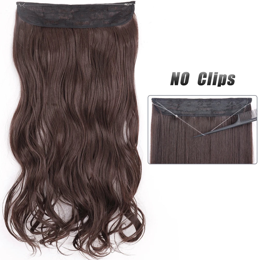 EXTENSIONES HILO INVISIBLE 80 cm Largo CABELLO 100% Similar al Cabello Natural 🥇