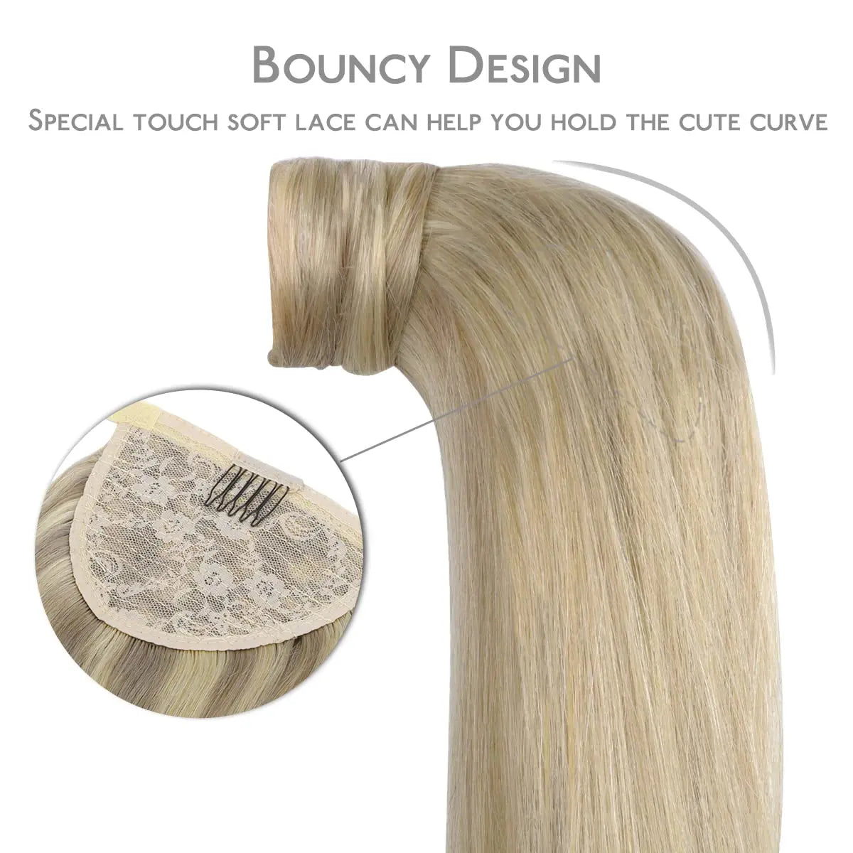 Coleta Cabello 100% Natural 55 cm