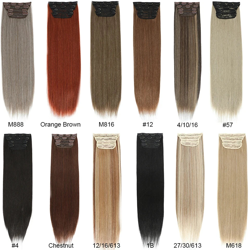 Pack 4 Extensiones SIN ENREDO 66 cm PREMIUM 🥇 Semi Naturales