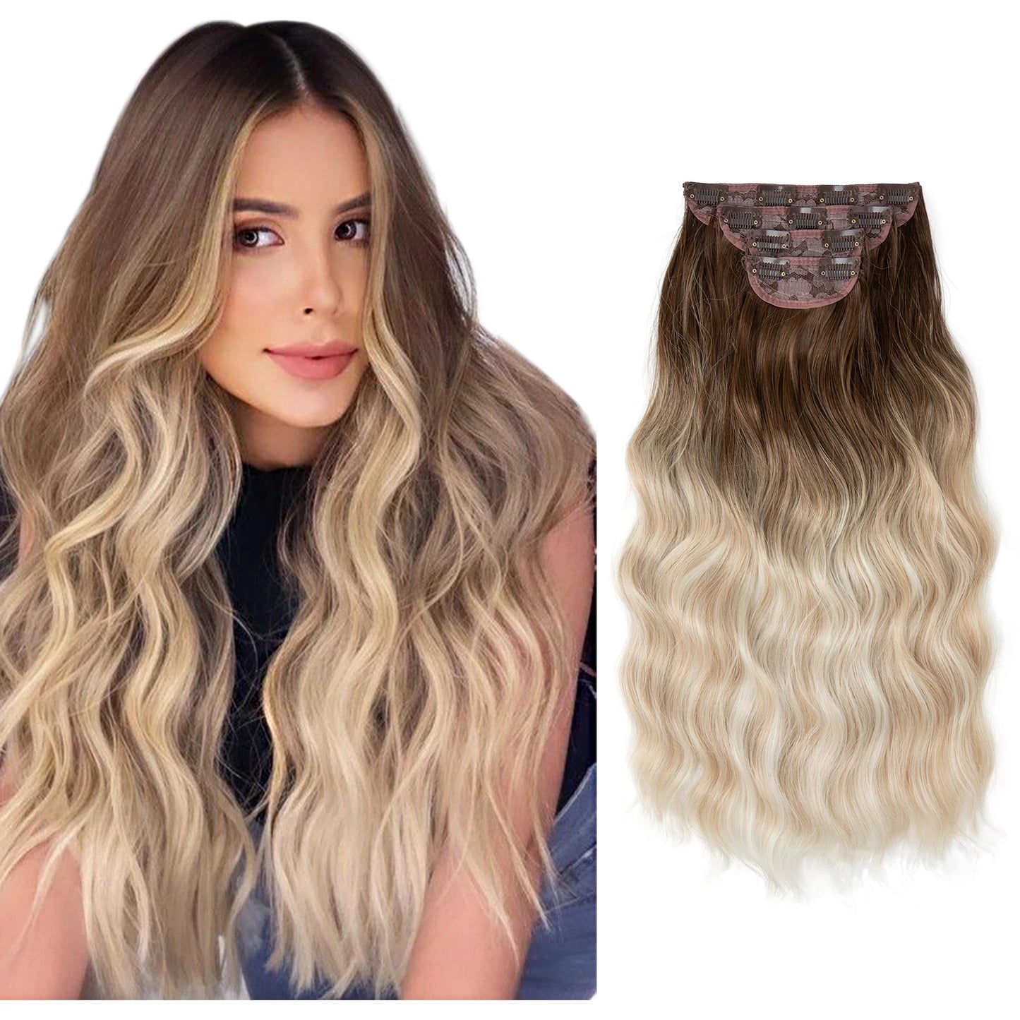 Pack 4 Cortinas Semi Natural🥇 55 cm BALAYAGE