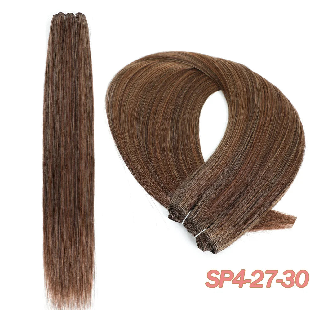 MAZO Extensiones de Cabello PREMIUM🥇 Similar al Natural Tonos Balayage Hasta 70 cm Largo
