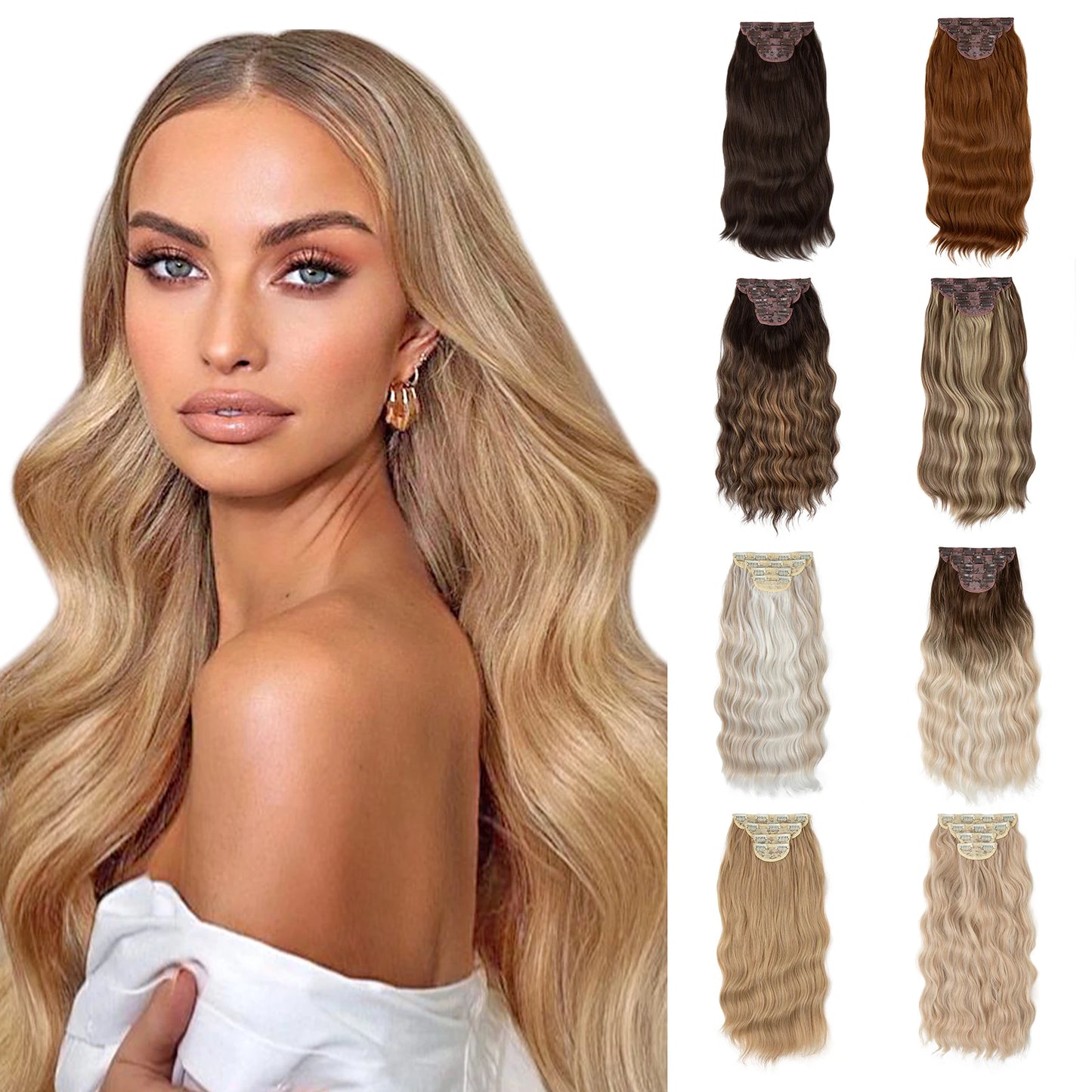 Pack 4 Cortinas Semi Natural🥇 55 cm BALAYAGE