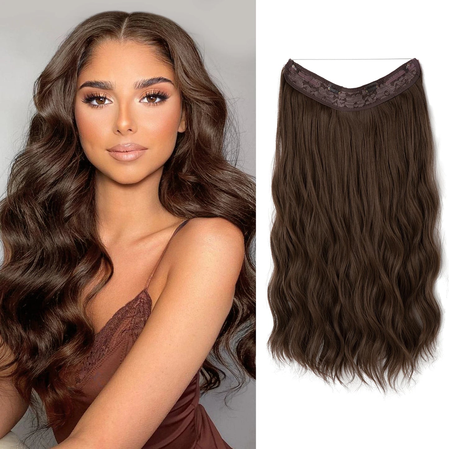 MAXI CORTINA HILO INVIBLE Balayage Semi Natural🥇 60 cm