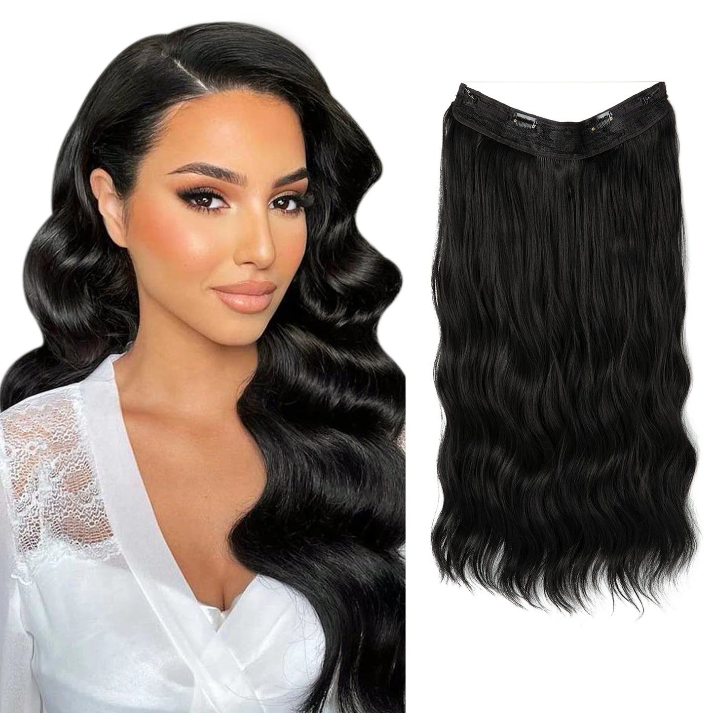 MAXI CORTINA HILO INVIBLE Balayage Semi Natural🥇 60 cm