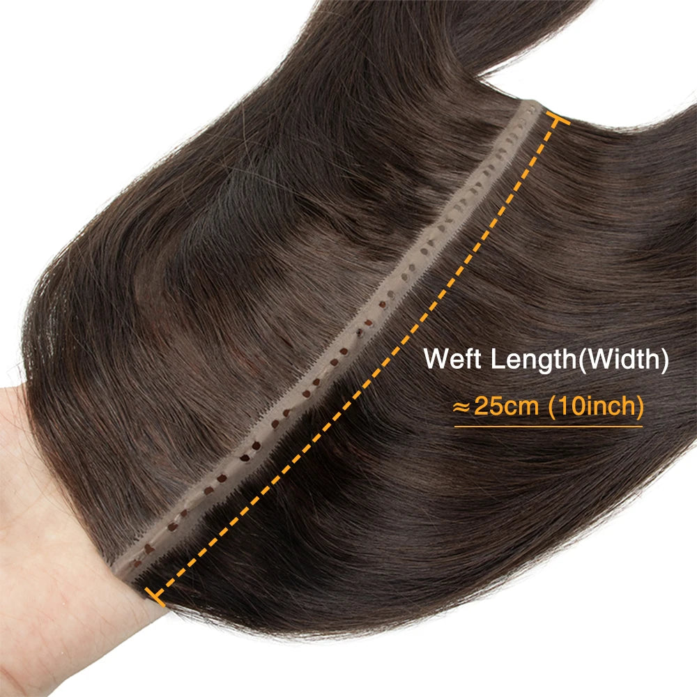 Extensiones de cabello Virgen 100% Natural con trama de mariposa  Invisible 60 cm largo