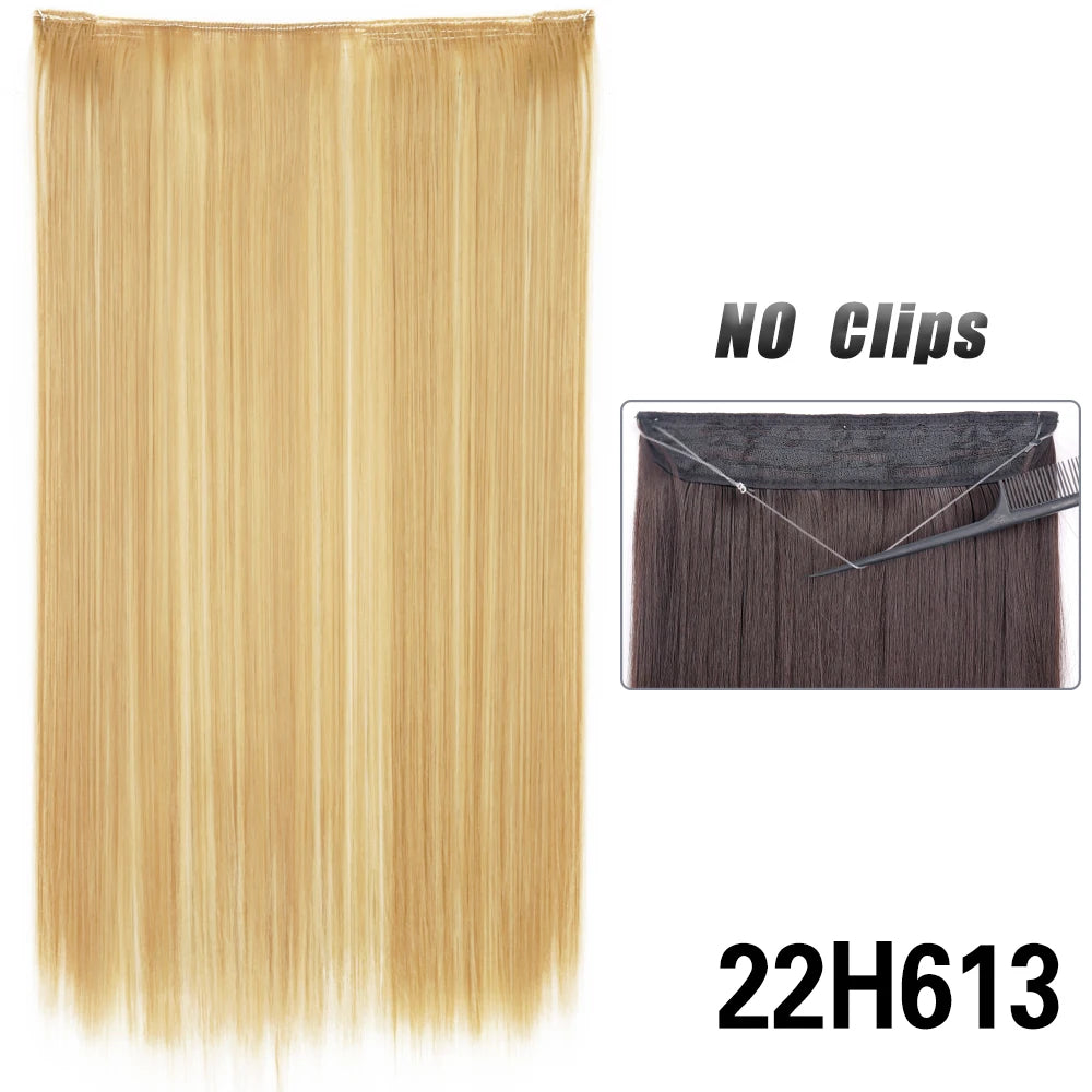 EXTENSIONES HILO INVISIBLE 80 cm Largo CABELLO 100% Similar al Cabello Natural 🥇