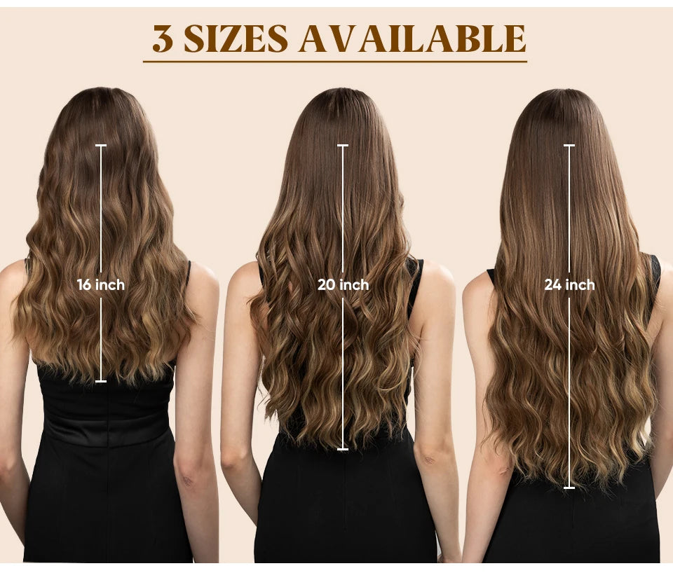 MAXI CORTINA HILO INVIBLE Balayage Semi Natural🥇 60 cm