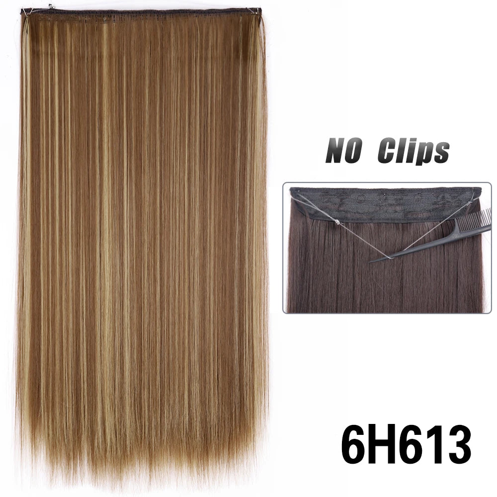 EXTENSIONES HILO INVISIBLE 80 cm Largo CABELLO 100% Similar al Cabello Natural 🥇
