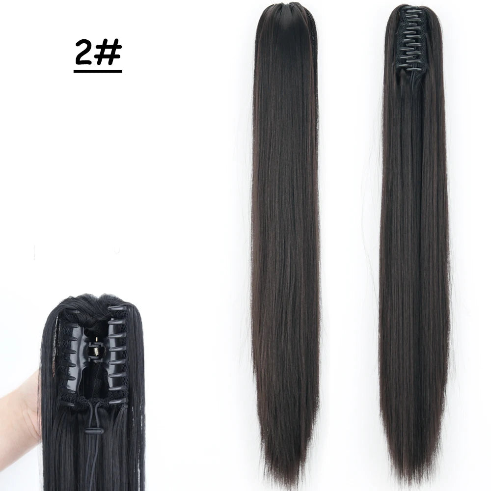 COLETA con Pinche 60 cm Largo CABELLO 100% Similar al Cabello Natural 🥇