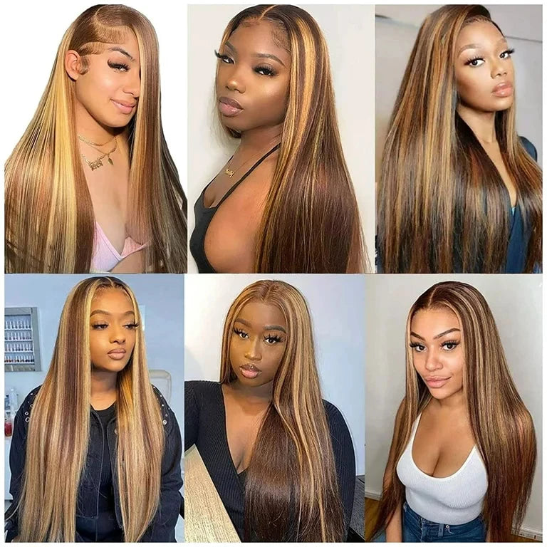 BALAYAGE Maxi Cortina 66 cm Cabello Humano 100% Natural tono rubio 8/613