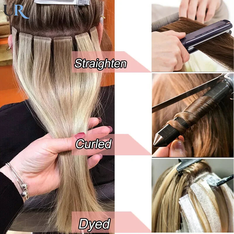 BALAYAGE 20pcs Extensiones Adhesivas  cabello humano 100 % Natural 66 cm