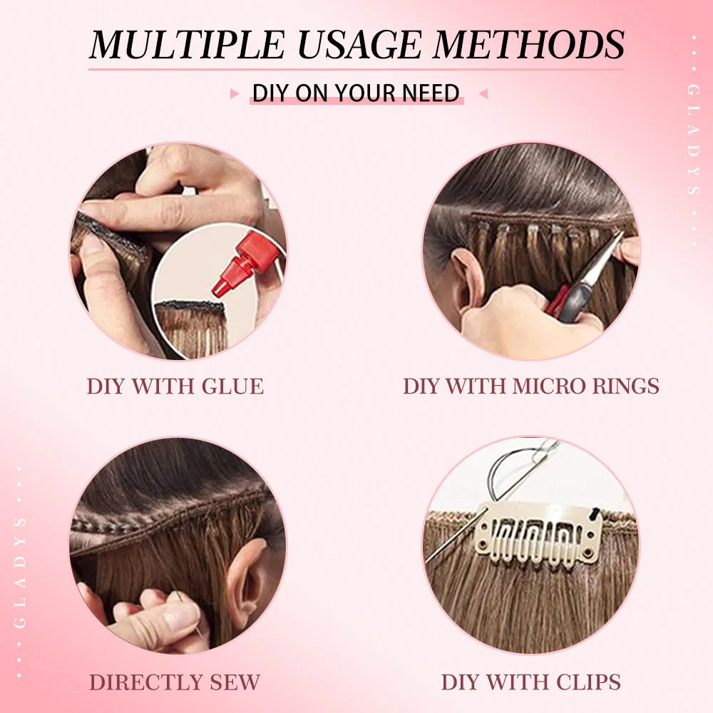 MAZO Extensiones de Cabello PREMIUM🥇 Similar al Natural Tonos Balayage Hasta 70 cm Largo