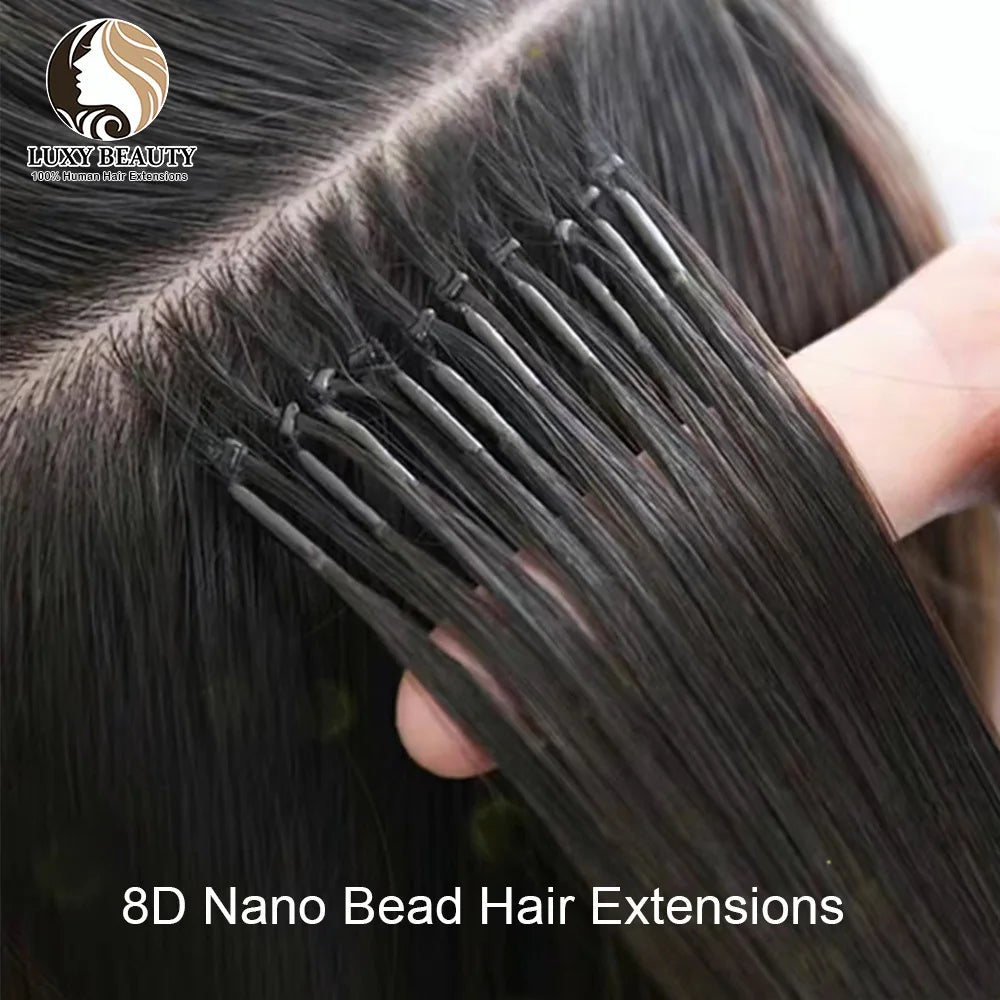 Extensiones de cabello 100% Natural©️ con microperlas 8D Pack 100 unidades