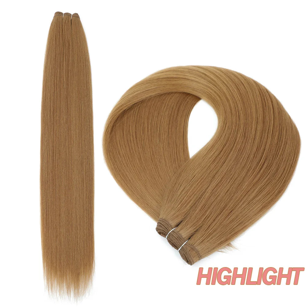 MAZO Extensiones de Cabello PREMIUM🥇 Similar al Natural Tonos Balayage Hasta 70 cm Largo