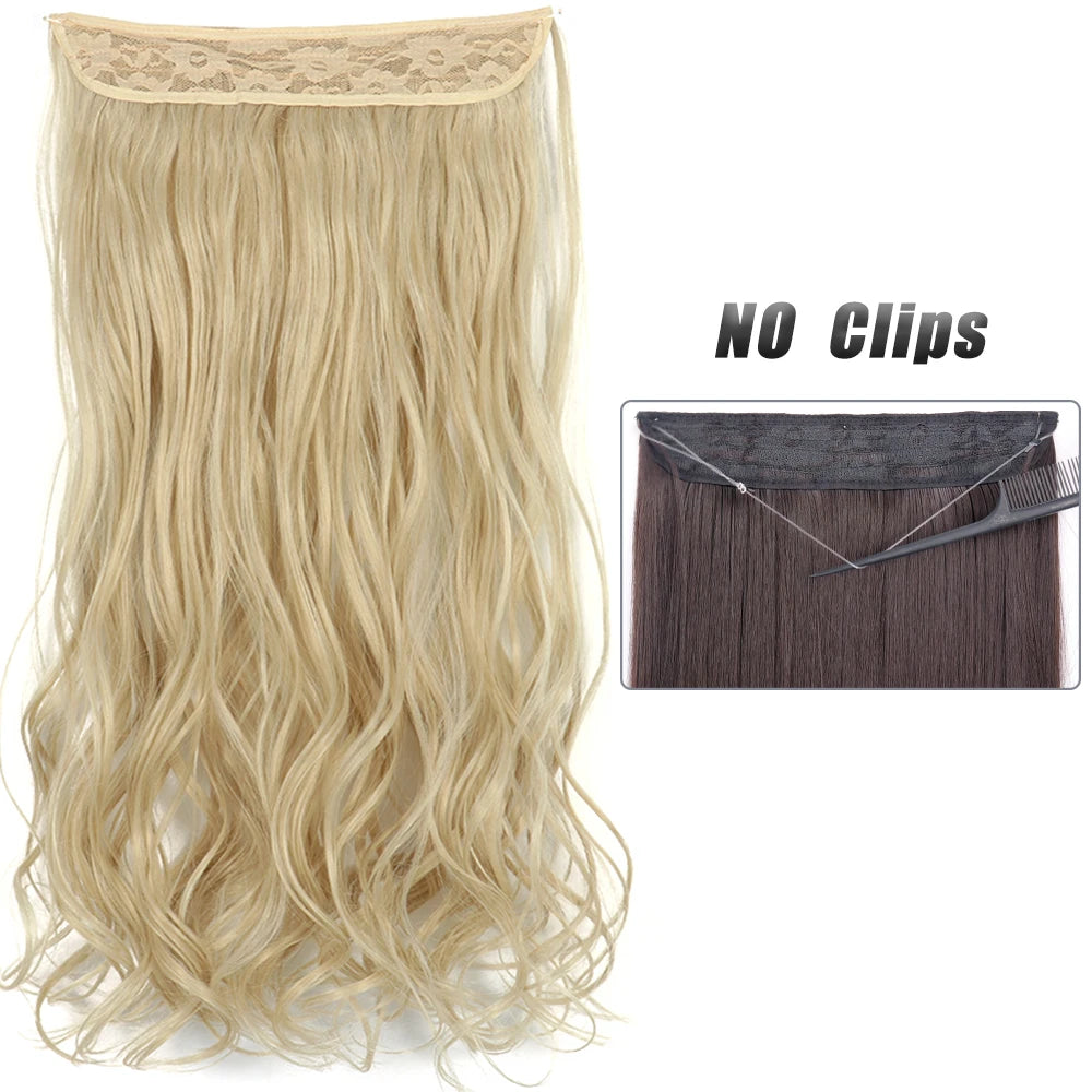 EXTENSIONES HILO INVISIBLE 80 cm Largo CABELLO 100% Similar al Cabello Natural 🥇