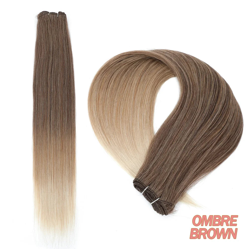 MAZO Extensiones de Cabello PREMIUM🥇 Similar al Natural Tonos Balayage Hasta 70 cm Largo