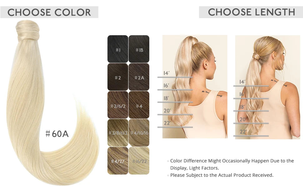 Coleta Cabello 100% Natural 55 cm