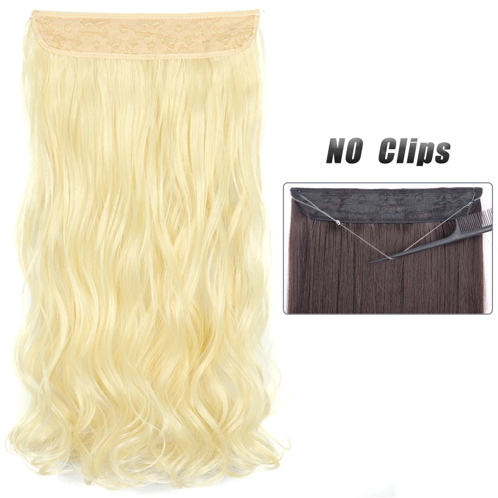EXTENSIONES HILO INVISIBLE 80 cm Largo CABELLO 100% Similar al Cabello Natural 🥇