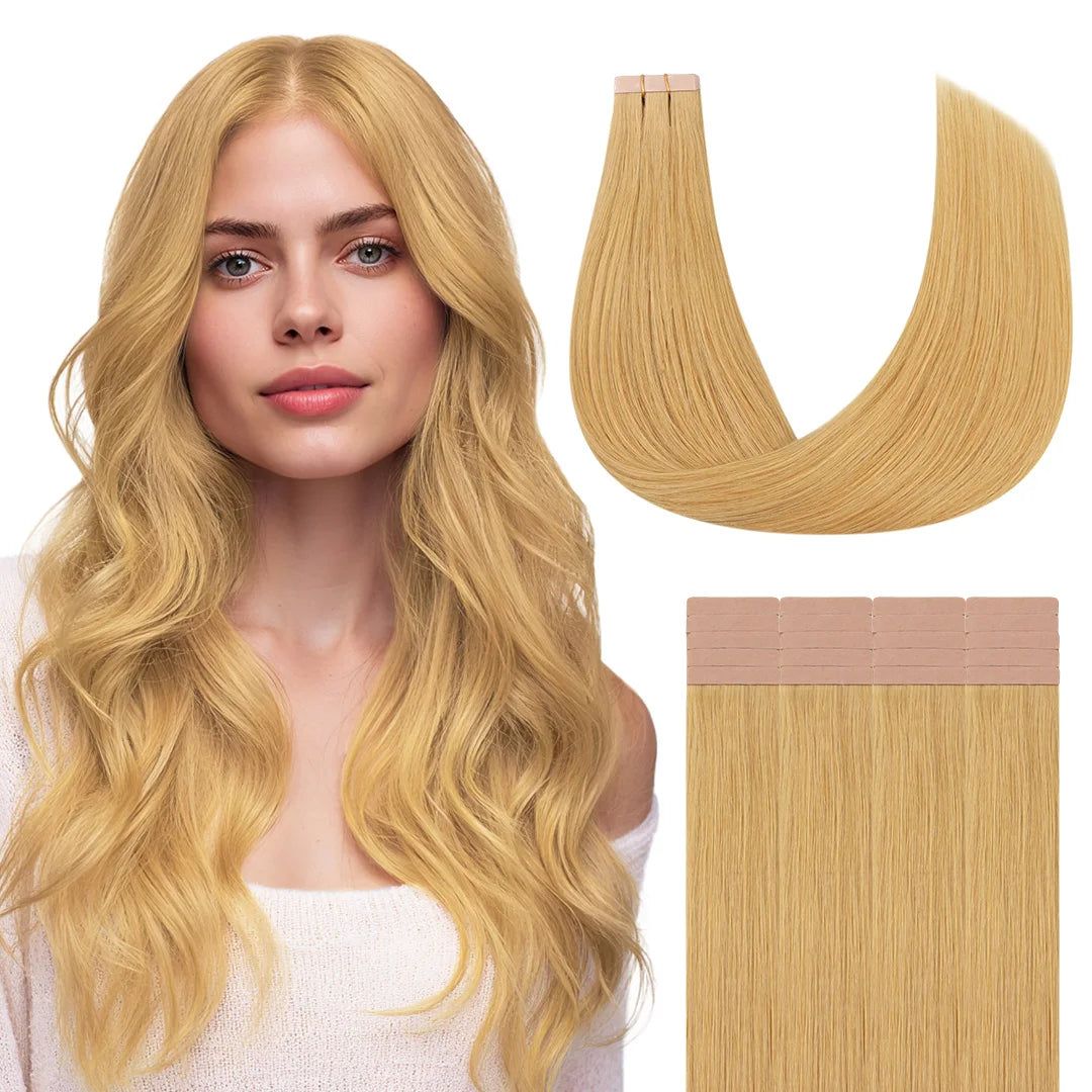 Extensiones Adhesivas Balayage 60 cm de largo Cabello Natural ©️ 100% Virgen