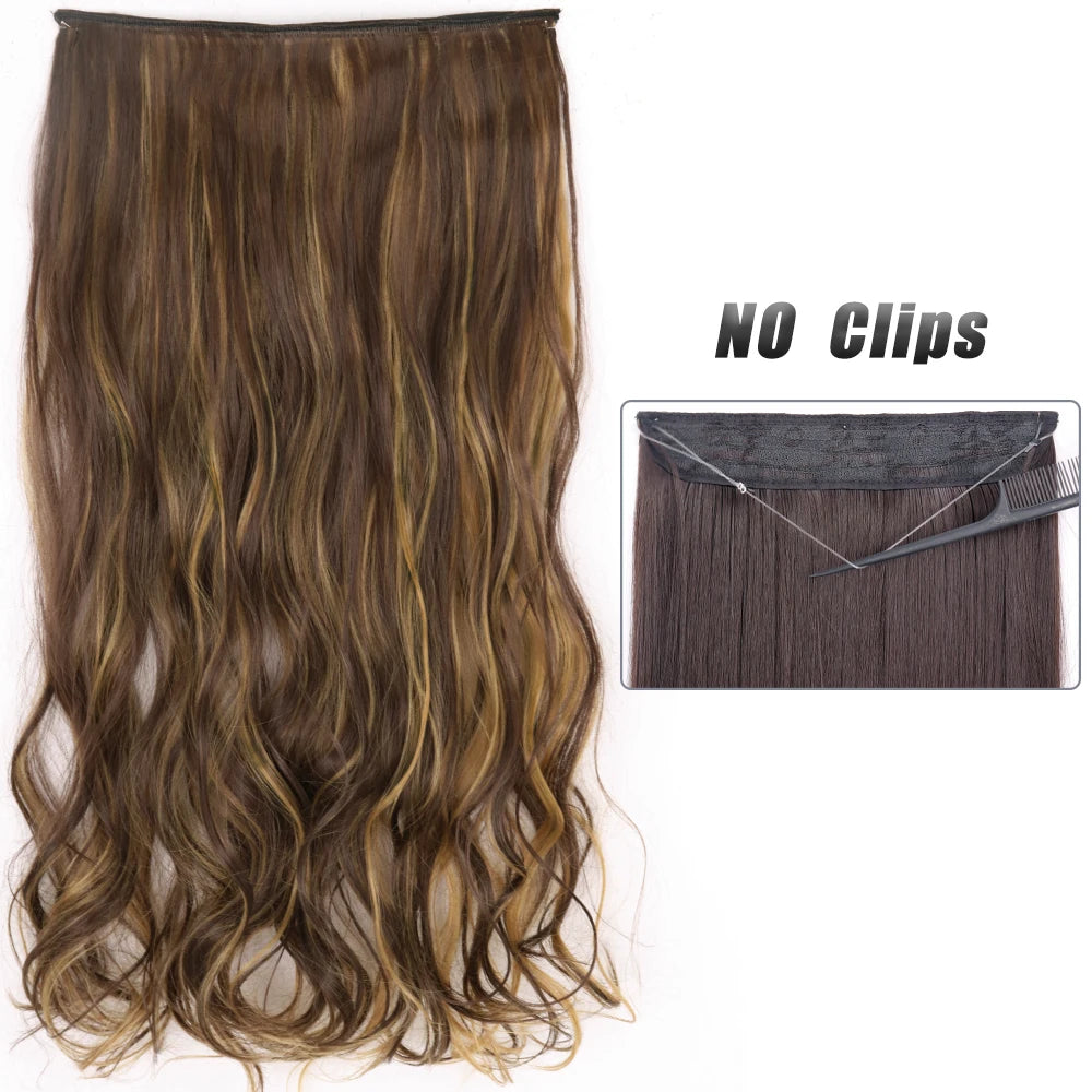 EXTENSIONES HILO INVISIBLE 80 cm Largo CABELLO 100% Similar al Cabello Natural 🥇