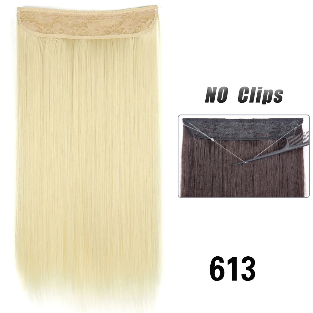 EXTENSIONES HILO INVISIBLE 80 cm Largo CABELLO 100% Similar al Cabello Natural 🥇