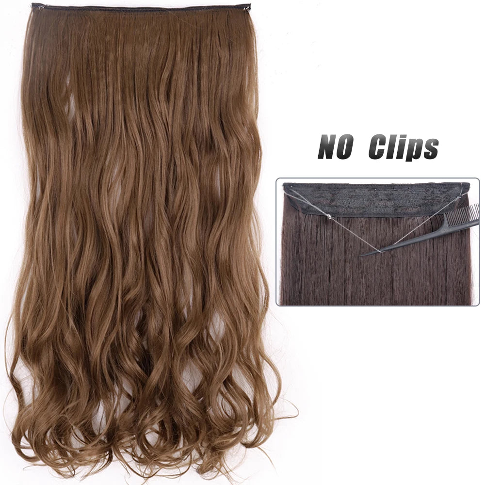 EXTENSIONES HILO INVISIBLE 80 cm Largo CABELLO 100% Similar al Cabello Natural 🥇