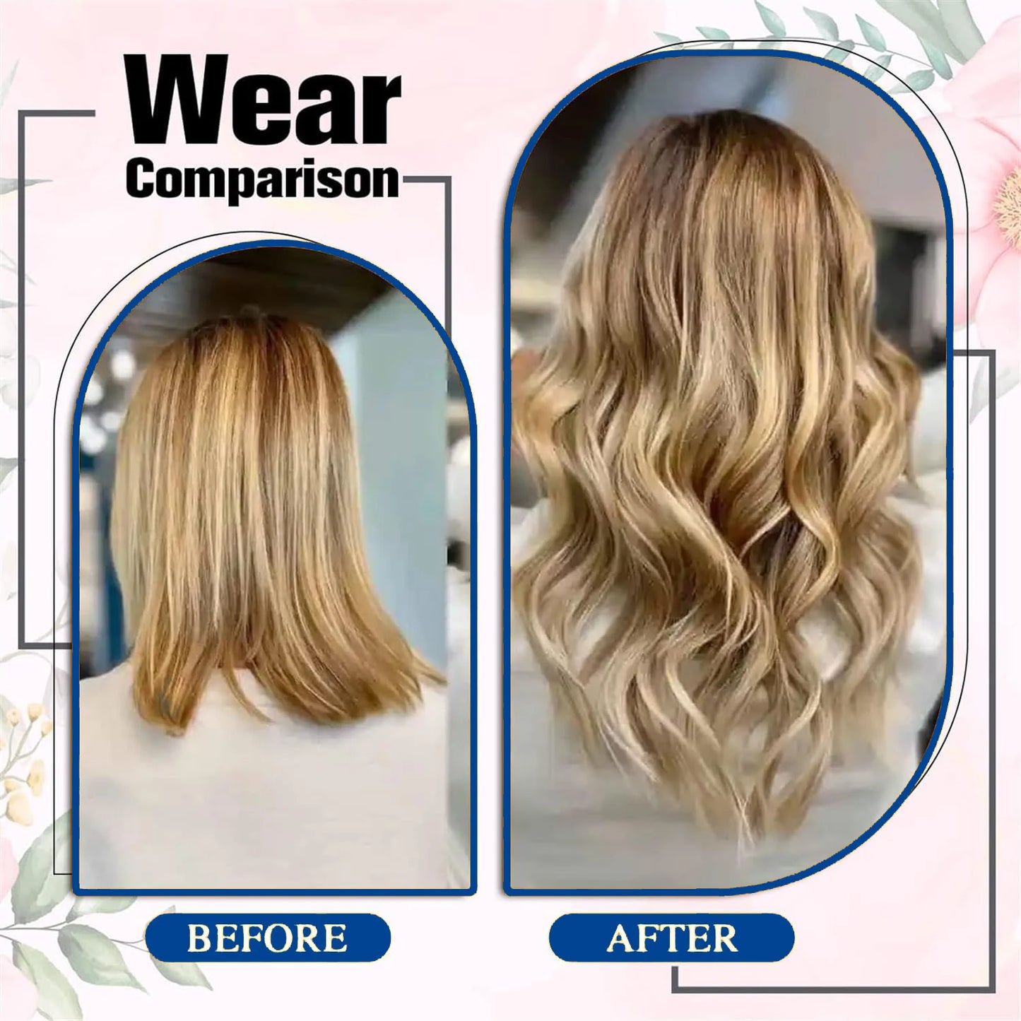 BALAYAGE Maxi Cortina 66 cm Cabello Humano 100% Natural tono rubio 8/613