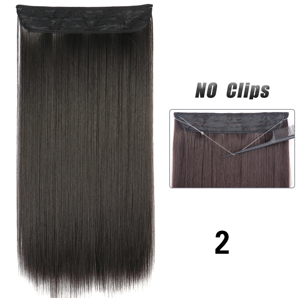 EXTENSIONES HILO INVISIBLE 80 cm Largo CABELLO 100% Similar al Cabello Natural 🥇