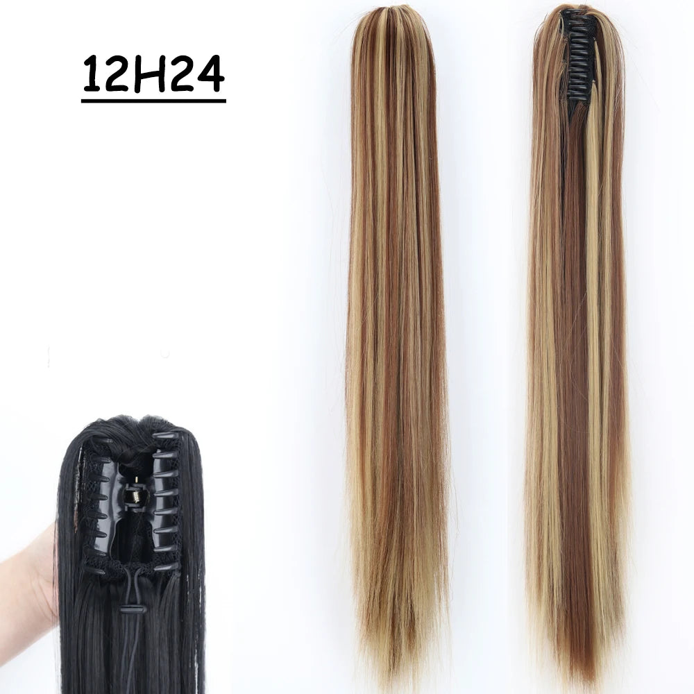 COLETA con Pinche 60 cm Largo CABELLO 100% Similar al Cabello Natural 🥇
