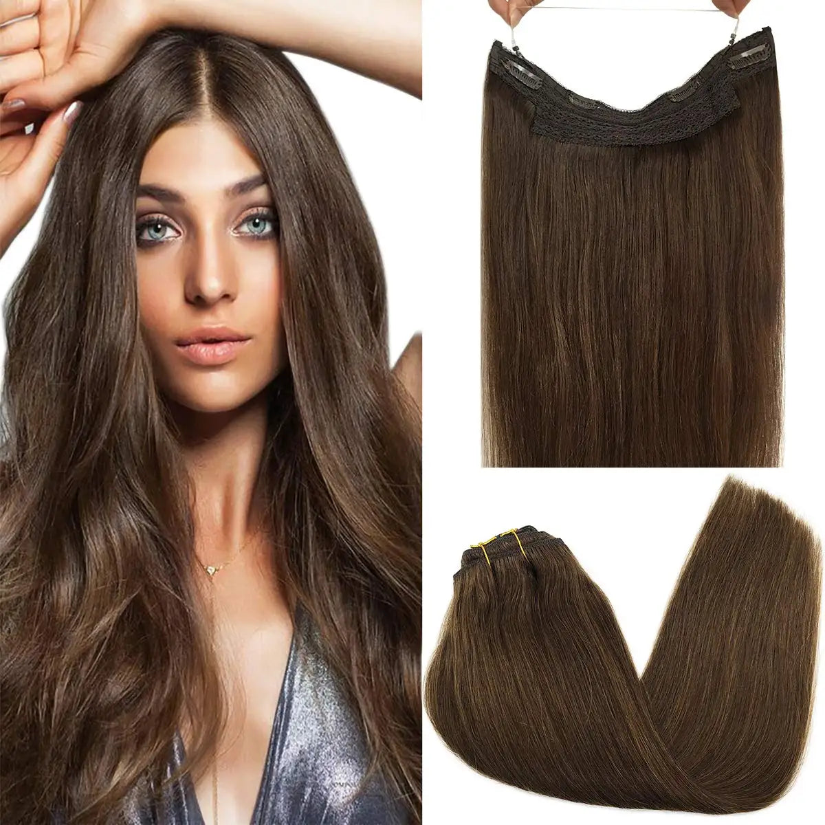 Extensiones de Cabello Natural 100% ©️ Balayage Hilo Invisible