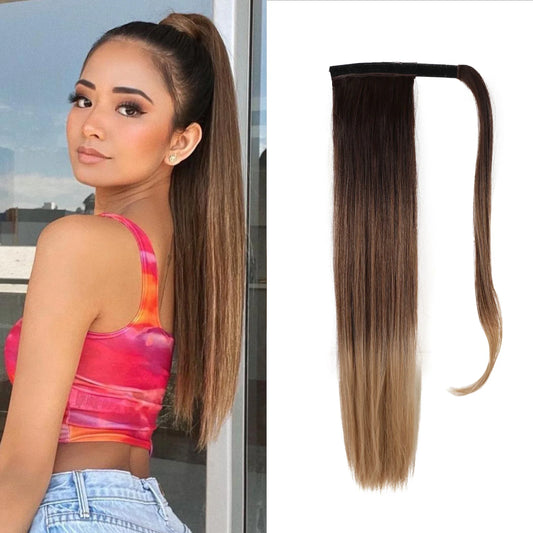 Coleta Balayage 66 cm largo Semi Natural 🥇