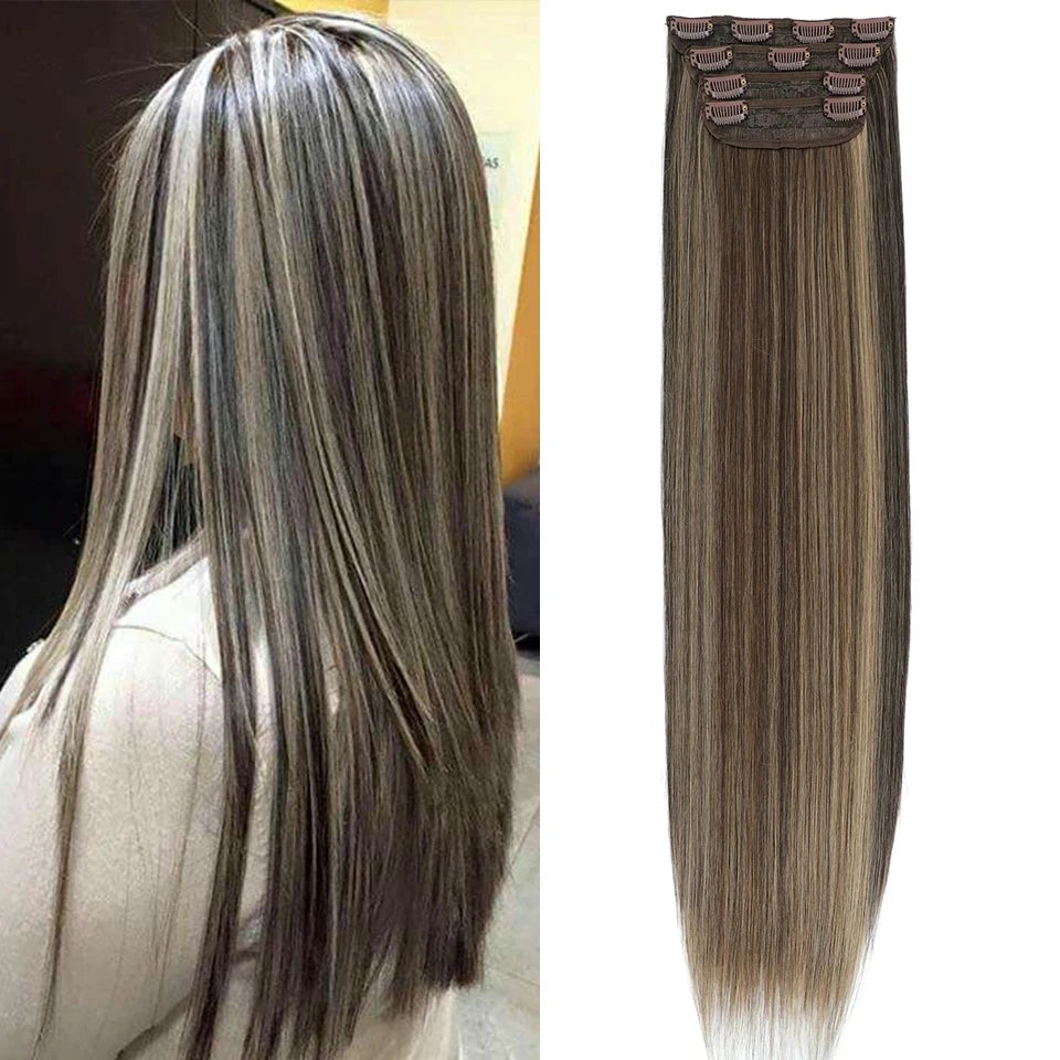 Pack 4 Extensiones SIN ENREDO 66 cm PREMIUM 🥇 Semi Naturales