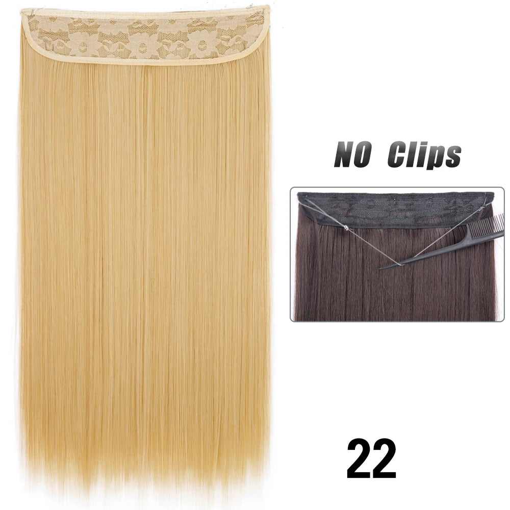 EXTENSIONES HILO INVISIBLE 80 cm Largo CABELLO 100% Similar al Cabello Natural 🥇