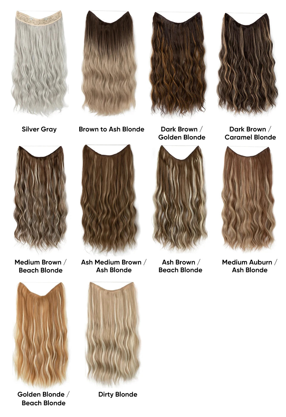 MAXI CORTINA HILO INVIBLE Balayage Semi Natural🥇 60 cm