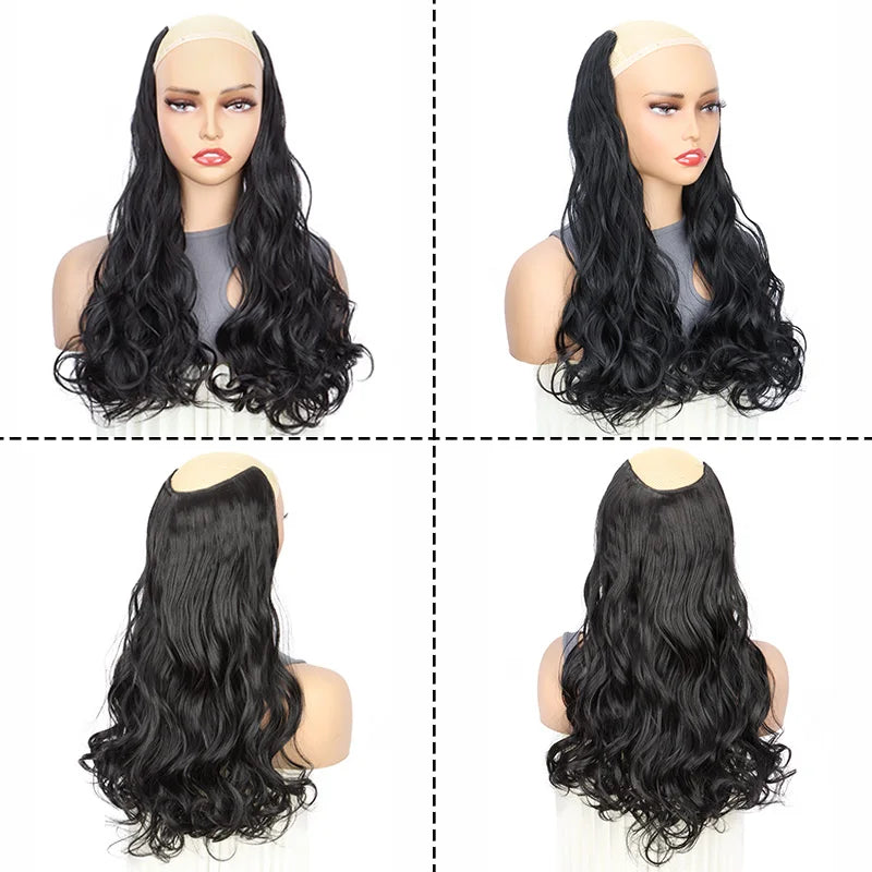 MAXI Cortina 60 cm  Rulos Tonos Naturales Cabello Similar al Natural