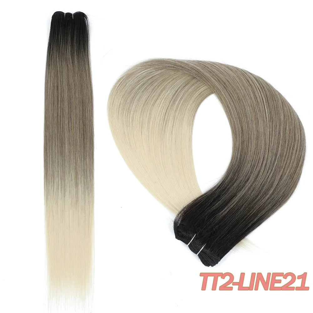 MAZO Extensiones de Cabello PREMIUM🥇 Similar al Natural Tonos Balayage Hasta 70 cm Largo