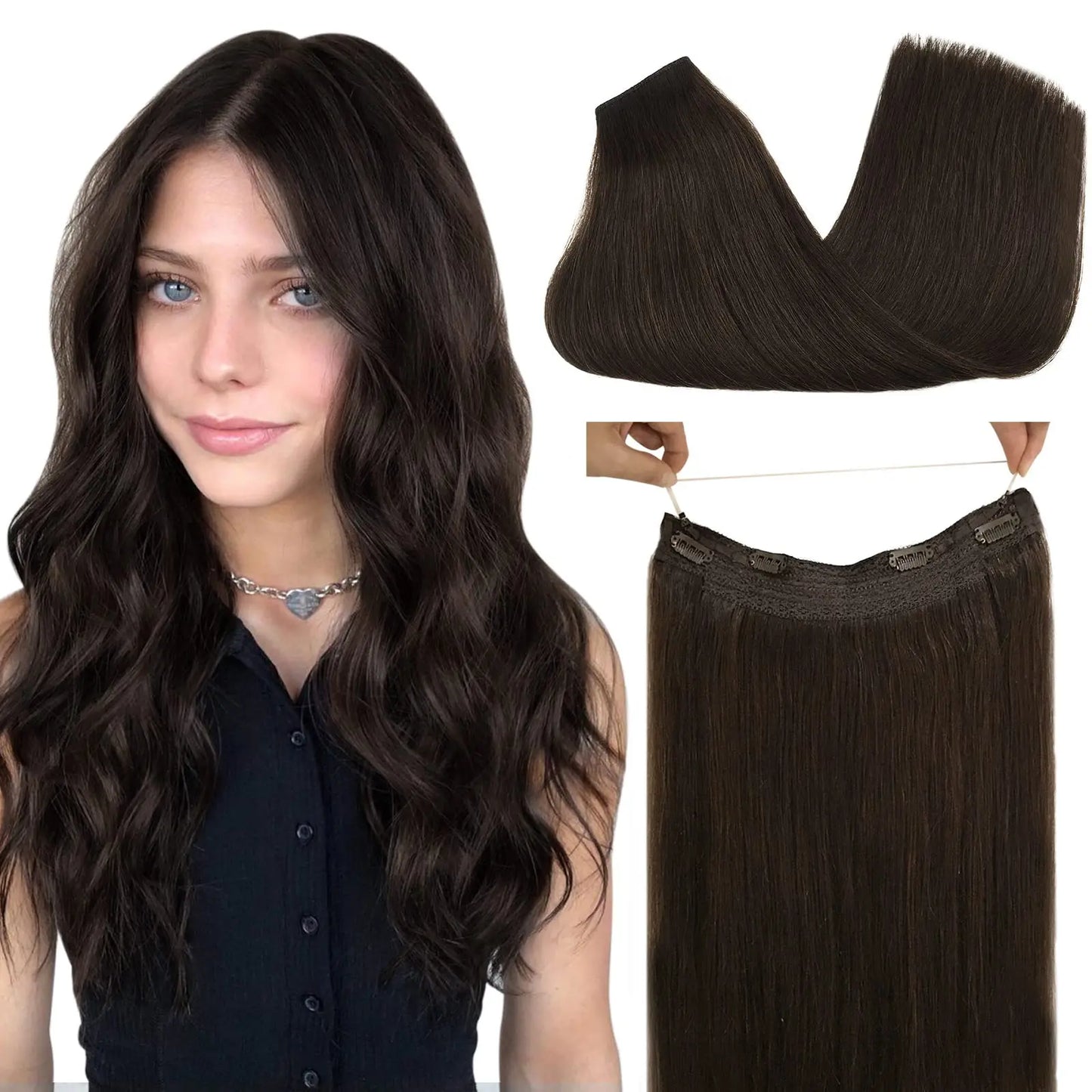 Extensiones de Cabello Natural 100% ©️ Balayage Hilo Invisible