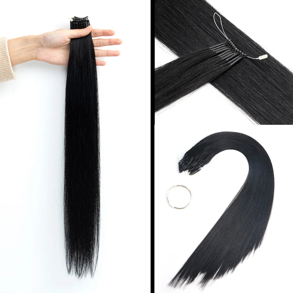 Extensiones de cabello 100% Natural©️ con microperlas 8D Pack 100 unidades