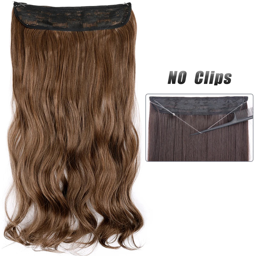 EXTENSIONES HILO INVISIBLE 80 cm Largo CABELLO 100% Similar al Cabello Natural 🥇