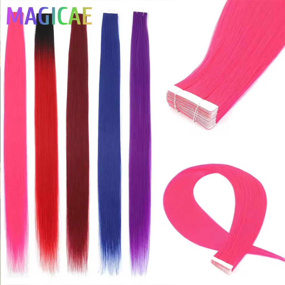 NEW⭐️ PACK 20 PIEZAS EXTENSIONES ADHESIVAS 66 CM CALIDAD PREMIUM🥇  SIMILAR AL NATURAL