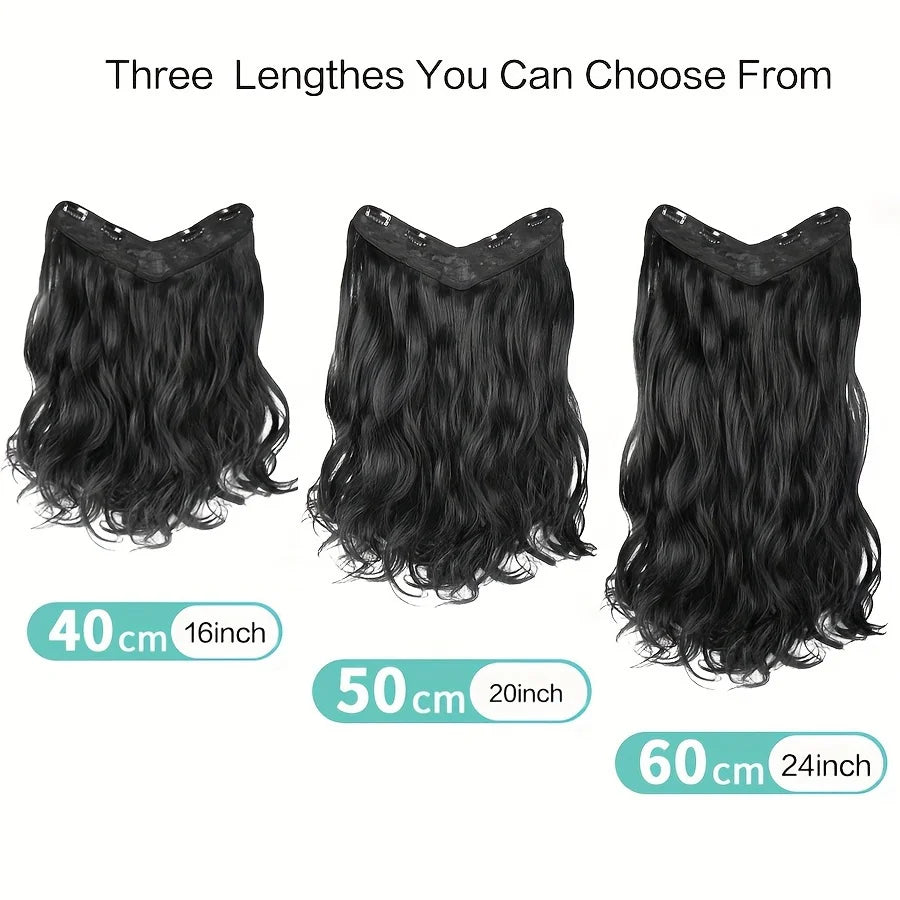 2X1 🛍️ EXTENSIONES CORTINA  V 4 Clip 70 cm Largo CABELLO 100% Similar al Cabello Natural 🥇