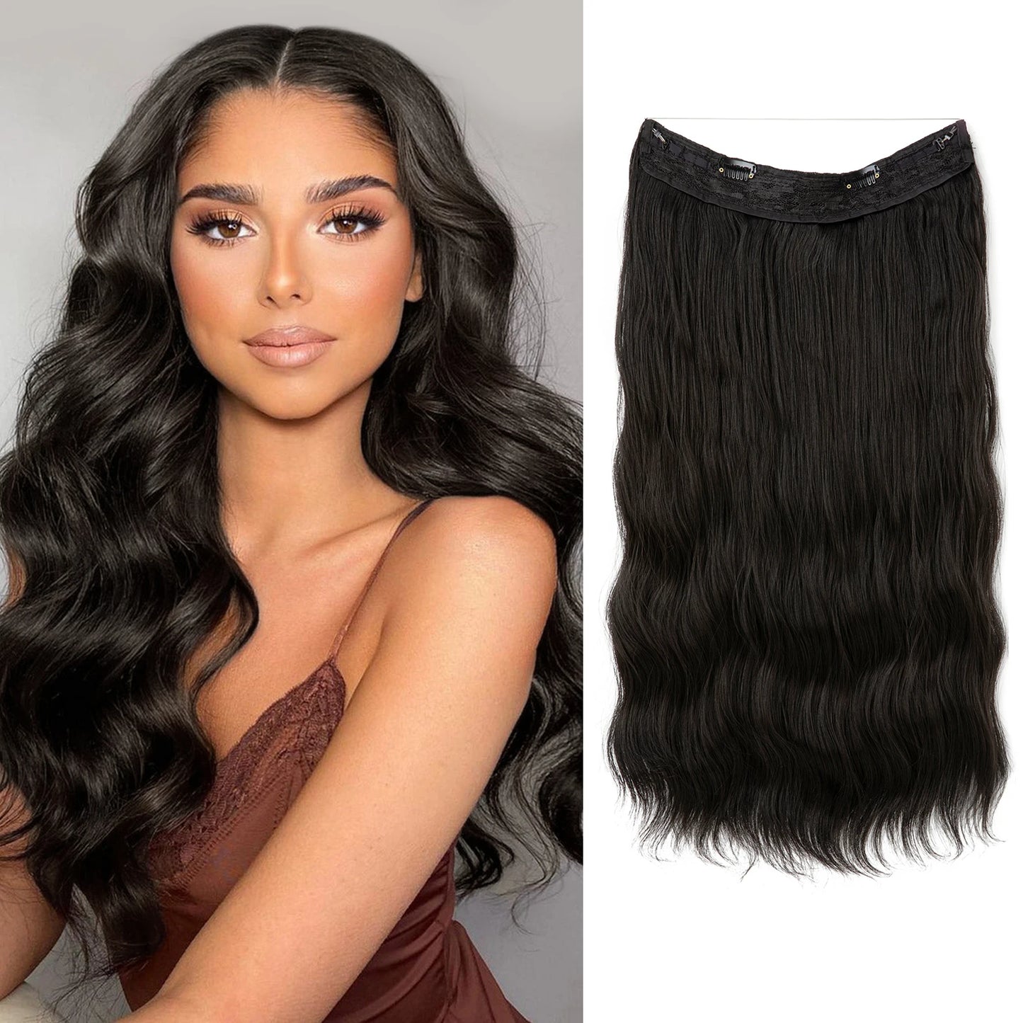 MAXI CORTINA HILO INVIBLE Balayage Semi Natural🥇 60 cm