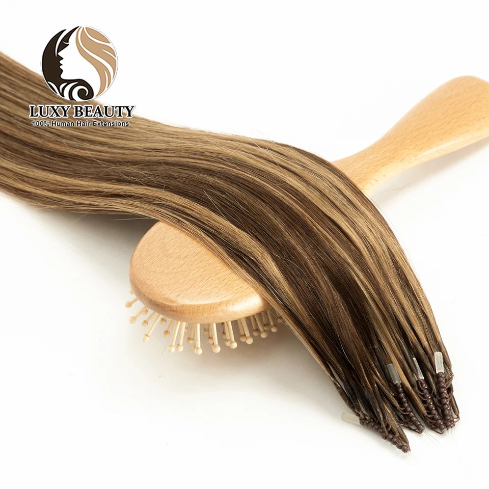 Extensiones de cabello 100% Natural©️ con microperlas 8D Pack 100 unidades