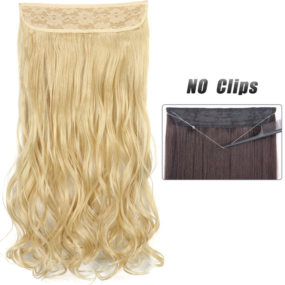 EXTENSIONES HILO INVISIBLE 80 cm Largo CABELLO 100% Similar al Cabello Natural 🥇