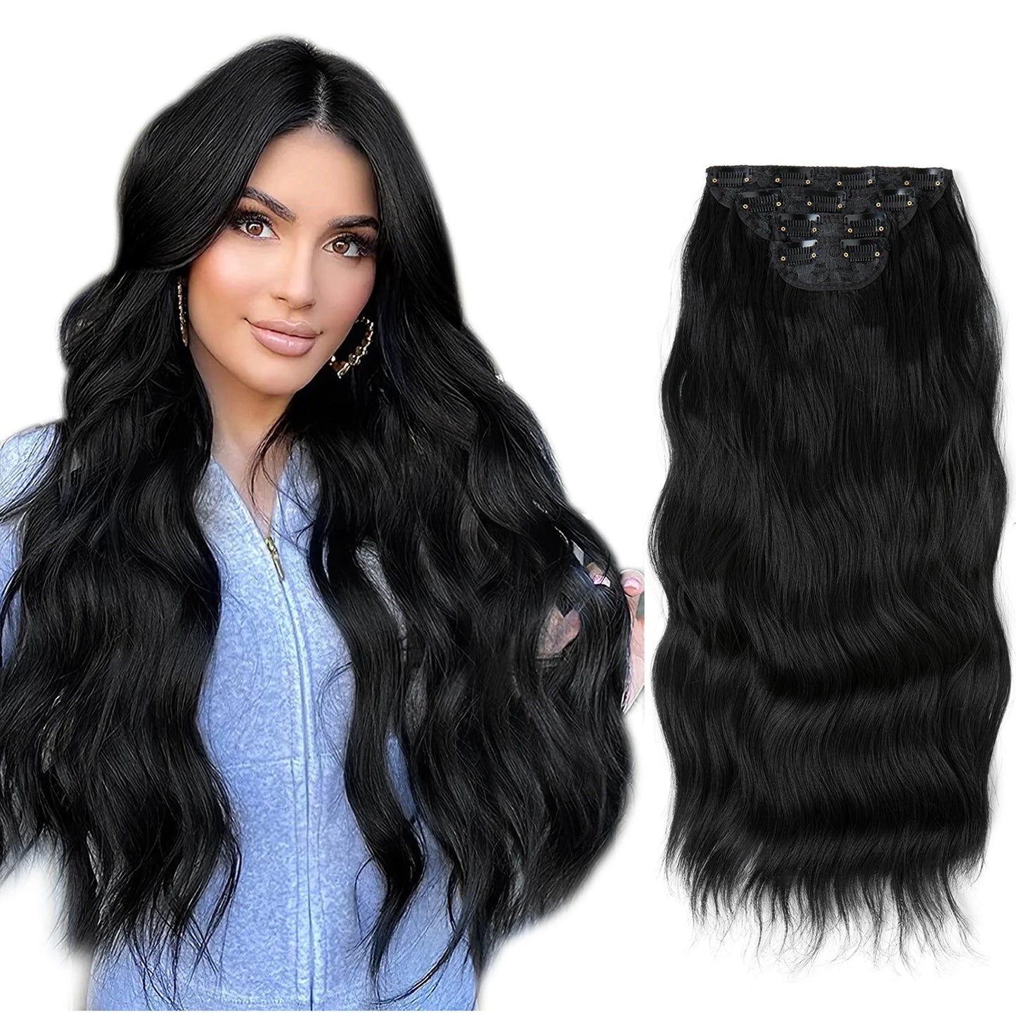 Pack 4 Cortinas Semi Natural🥇 55 cm BALAYAGE