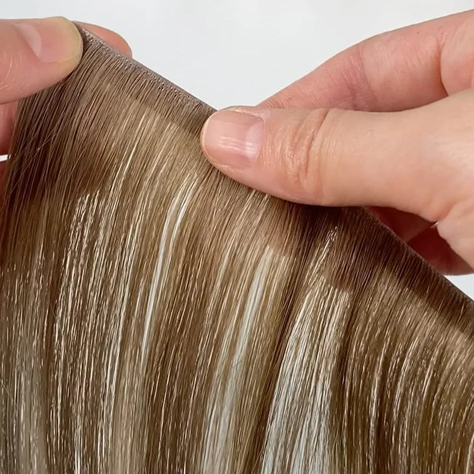 Cinta Adhesiva Invisible Genius, doble trama Cabello Virgen 100% Natural Premium 76 cm