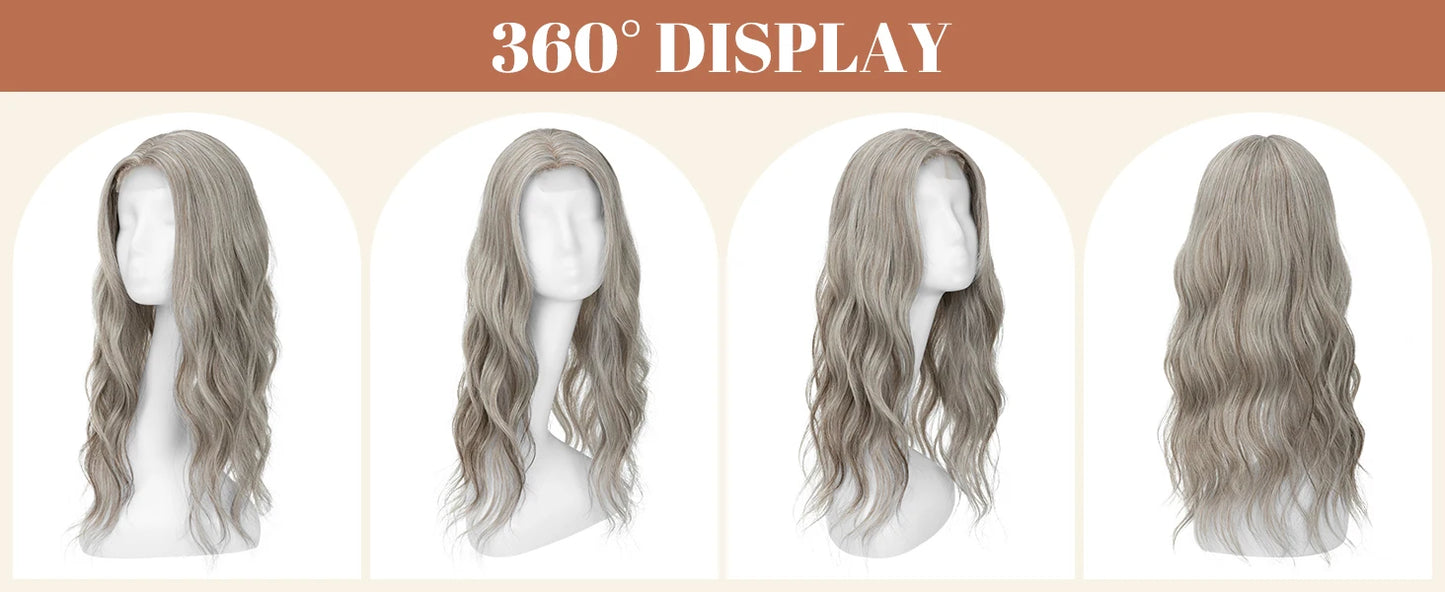 Corona Ondulada 55 cm Largo Cabello Organico Premium