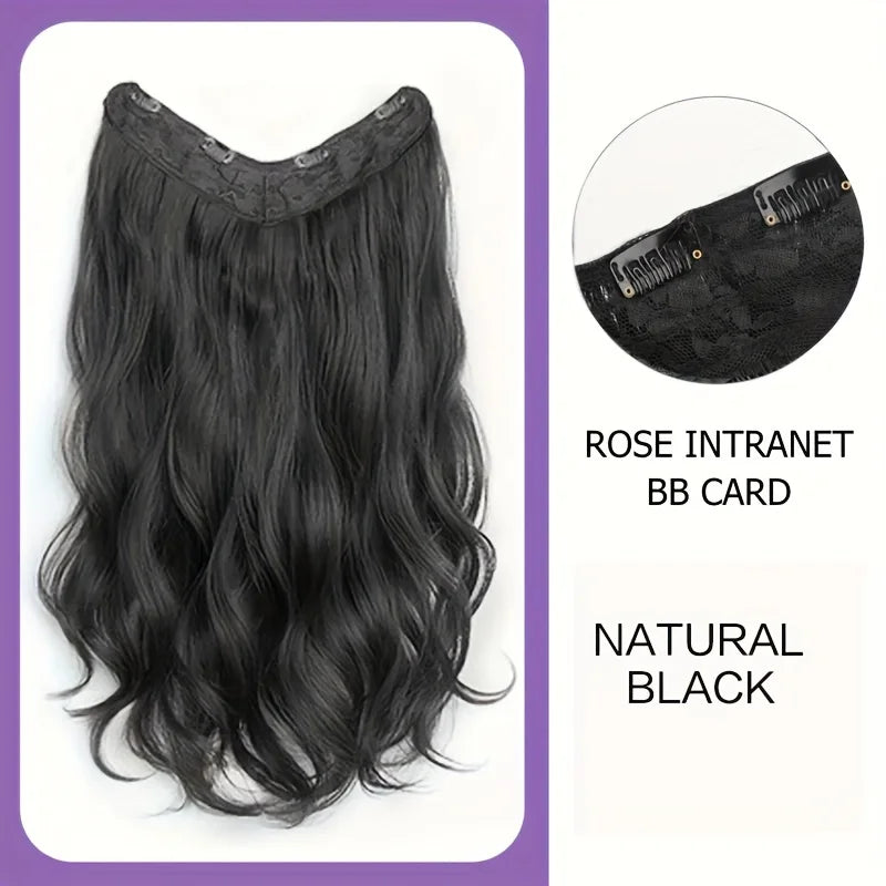 2X1 🛍️ EXTENSIONES CORTINA  V 4 Clip 70 cm Largo CABELLO 100% Similar al Cabello Natural 🥇